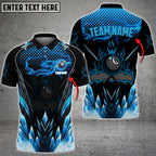 BlueJose Billiards 8 Ball Ice And Thunder  Personalized Name, Team Name Shirt