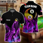 BlueJose Billiards Ball 8&9 Heavenly Flame Personalized Name, Team Name Unisex Shirt