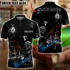 BlueJose Billiards 8-Ball Shooting Aim Sniper Customized Name, Team Name 3D Shirt (4 Colors)