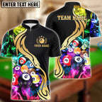 BlueJose Billiards Ball 8 Golden Smoke Pattern Personalized Shirt (2 Colors)