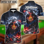 BlueJose Billiards Ball 8 Dark Ember Reaper Personalized Name Shirt (4 Colors)