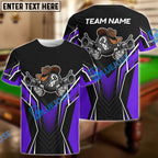 BlueJose Billiards 8 Ball Cowboy Gunny Premium Personalized Name, Team Name Unisex Shirt (4 Colors)