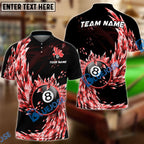 BlueJose Billiards Ball 8 Breath Of Ice Personalized Name, Team Name Shirt (6 Colors)