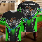 BlueJose Billiards 8 Ball Cowboy Gunny Premium Personalized Name, Team Name Unisex Shirt (4 Colors)