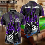 BlueJose Billiards Ball 8 Monster Hand Personalized Name Shirt (4 Colors)