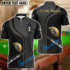 BlueJose Billiards Ball 9 Deep Fantasy Personalized Name, Team Name Shirt For Kids (4 Colors)