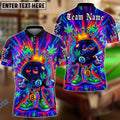 BlueJose Billiards 8 Ball Neon Graffiti Cannabis Personalized Name, Team Name Unisex Shirt (4 Colors)