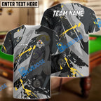 BlueJose Billiards Ball 8 Paint Color Style Personalized Name Shirt (4 Colors)