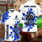 BlueJose Billiards Ball 8 Snake Skull Tattoo Art Personalized Name, Team Name Unisex Shirt ( 4 Colors )