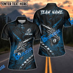 BlueJose Billiards Dragon 8 Ball Fire Shadow Customized Name, Team Name 3D Shirt (6 Colors)