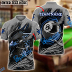 BlueJose Billiards Eagle Pool 8 Personalized Name, Team Name Unisex Shirt (4 Colors)