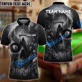 BlueJose Billiards 8-Ball Grim Reaper Skull Cemetery Personalized Name, Team Name Unisex Shirt