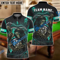 BlueJose Billiards Green Reaper 8 Ball Personalized Name, Team Name Unisex Shirt