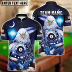 BlueJose Billiards Ball 8 Cross Eagle American Flag Personalized Name & Team Name Shirt (4 Colors)