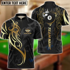 BlueJose Billiards 8 Ball Sport Tribal Crown Cue Personalized Name, Team Name Unisex Shirt (4 Colors)