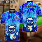 BlueJose Billiards Neon Graffiti Panda with 8 Ball Design Personalized Name Shirt (4 Colors)