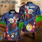 BlueJoses Billiards Ball 8 & 9 Eagle US Flag Customized Name, Team Name 3D Shirt