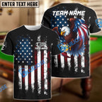 BlueJose Billiards Ball 8 And 9 Eagle Retro US Flag Personalized Shirt (2 Colors)