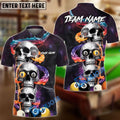 BlueJose Billiards Dark Skull 8 Ball 9 Ball Customized Name, Team Name 3D Shirt
