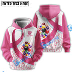 BlueJose Billiards Breast Cancer Awareness White Customized Name 3D Shirts