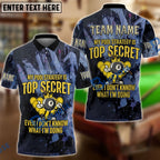 BlueJose Billiards My Pool Strategy Is Top Secret Customized Name, Team Name 3D Shirt