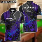 BlueJose Billiards Ball 9 Black Fire Personalized Name, Team Name Shirt (4 Colors)
