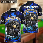 BlueJose Billiards 8 Ball Play Pool or Die Personalized Name, Team Name Unisex Shirt (4 Colors)