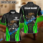 BlueJose Billiards Cowboy 8 Ball Cartoon Style Personalized Name Shirt (4 Colors)
