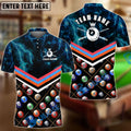 BlueJose Billiards Thunder Pattern Personalized Name, Team Name 3D Shirts