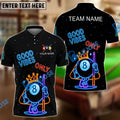 BlueJose Billiards 8-Ball Good Vibes Neon Crown Personalized Name Shirt (4 Colors)