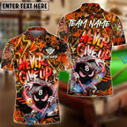 BlueJose Billiards 8 Ball Serious Never Give Up Graffiti Personalized Name Shirt (4 Colors)