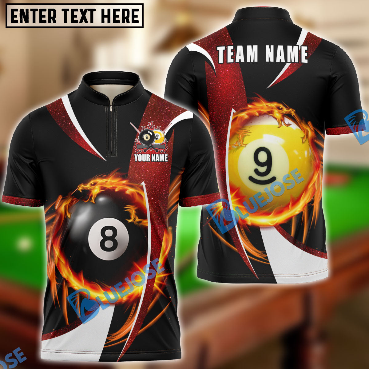 BlueJose Billiards Ball 8 And 9 Wind Blade Personalized Shirt (6 Colors)