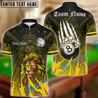 BlueJose Billiards Ball 8 Lion Wings Claws Personalized Name Shirt (6 Colors)