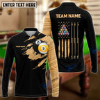 BlueJose Billiards Team Golden 8 Ball & 9 Ball Personalized Shirt