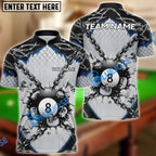 BlueJose Billiards Chain Breaker 8-Ball Customized Name, Team Name 3D Shirt (4 Colors)