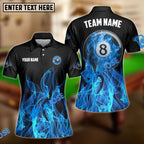 BlueJose Billiards Ball 8 Heavenly Flame Personalized Shirt (4 Colors)