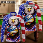BlueJose Billiards Ball 8 American Eagle USA Flag New Day Personalized Shirt