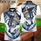BlueJose Billiards 8-Ball Wolf Dynamic Design Customized Name, Team Name 3D Shirt (4 Colors)