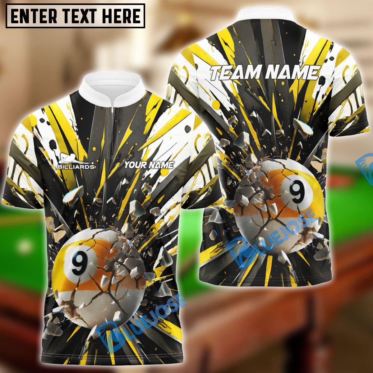 BlueJose Billiards Ball 9 Breaking Bad Personalized Name Shirt (4 Colors)