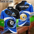 BlueJose Billiards 8 Ball & 9 Ball Stormeye Personalized Name, Team Name Unisex Shirt (6 Colors)