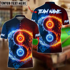 BlueJose Billiards Fire & Ice Ball 8&9 Personalized Name Shirt (4 Colors)