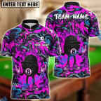 BlueJose Billiards 8 Ball Fire Graffiti Hip Hop Swag Personalized Name, Team Name Unisex Shirt (4 Colors)