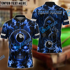 BlueJose Billiards Ball 8 Skull Thunder Personalized Name, Team Name Unisex Shirt (6 Colors)