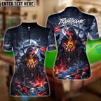 BlueJose Billiards Ball 8 Dark Ember Reaper Personalized Name Shirt (4 Colors)