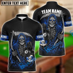 BlueJose Billiards Ball 8 & Ball 10 Reaper Personalized Name Shirt (4 Colors)