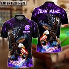 BlueJose Billiard 8 Ball Eagle Fire Flame Personalized Name Shirt (4 Colors)