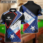BlueJose Billiards 8-Ball Texas Flag Vintage Style Personalized Shirt