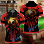 BlueJose Flame Billiards Ball 8 Personalized Name Shirt for Team