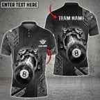 BlueJose Billiards Ball 8 Abstract Grunge Texture Personalized Name, Team Name Shirt (6 Colors)