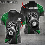 BlueJose Billiards Ball 8 Abstract Grunge Texture Personalized Name, Team Name Shirt (6 Colors)